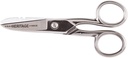 Klein Tools G100CS Gunsor, Made in USA, Electrician Gunting with Stripping Notches and Serrated Blade, 5-1 / 4- Inch