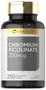 Carlyle Chromium Picolinate 200mcg 124; 250 tablet Vegetarian 124; Penyerapan Tinggi 124; Non-GMO, Gluten Free Supplemen
