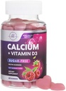 Suplemen Kalsium untuk Perempuan - Gumi Bebas Gula - Raspberry Flavored & Non-GMO - 60 Gummies
