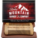 Gaya Kapak Alami Sandalwood untuk Rambut - Anti- Static & Tanpa Ular, Tooth Wide & Fine Contour Brush Best for Beard & Moustache dengan Pouch Kasus Membawa
