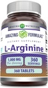 Amazing Formulas L- Arginine Suplemen 12.4; 1000 Mg Per Serving 124; Tablet 12.4; Amino Acid Suplemen Perempuan & Men 124; Non-GMO 124; Gluten Free 124; Dibuat di AS (360 Count)