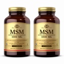 Solgar MSM 1000 mg - 120 Tablets, Pack of 2 - Support Joints & Connective Tease - Non-GMO, Vegan, Gluten Free, Dairy Free, Kosher - 240 Total Servings