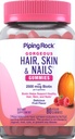 Piping Rock Skin dan Nails Vitamin 124; 80 Gummies 14; 2500 mcg dari Biotin 124; Women Multivitamin 124; dengan Vitamin C dan E 124; Fruit Flavor 124; Nun-GMO, Gluten Free Supplemen