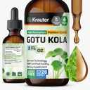 BIO KRAUTER Gotu Kola Tincture - Centella Asiatica Extract - Alkohol dan Gula Free Gotu Kola Extract - Vegan Drops 2 Fl.Oz.