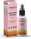 Lipomal Liquid Vitamin D3 + Vitamin B12 Spray 124; 2 Bulan Suply 124; 1 fl oz 124; Non-GMO 124; Gula Bebas 124; Perjalanan Friendly 124; Imune Dukung, Bone Health, Mempersiapkan Energi, Fungsi Otak