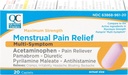 Pilihan Kualitas Maksimal Kekuatan Mentrual Pain Relief, Multi Symptom Pain Relief Caplets, Cramps, Headache, Bloating, Bacache & Irritability, 20 Count Packet