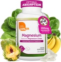 Zahler - Magnesium Supplemen 200 mg (250 Cacah) Tersertifikasi Kosher Bioactive Magnesium Citrate untuk Max Absorpsi