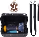 Kasus Perjalanan MGZNMTY Membawa Kasus untuk Asma Inhaler, Inhaler Spacer untuk Anak-anak dan Dewasa, Masks, Hoder Bag dengan Shoulder Crossbody Rope dan Mesh Pocket for Medicine (Hanya Kasus) (Black Marble)