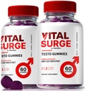 (2 Paket) Vital Surge Testo Gummies - Premium VitalSurge Gummies for Men with Clean Ingreations to Fuel Drive, Confidence and Daily Performance, Easy- Chew Vital Surge ME Gomitas (120 Gummies)