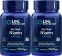 Ekstensi Hidup No Flush Niasin 640 mg, 100 Capsules (Paket 2)