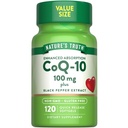 Nature 's Truth CoQ10 100mg 124; 120 Softgels 12.4; High Absorpsi 126; Non-GMO & Gluten Free Coenzim Supplemen 124; dengan Black Pepper Extract