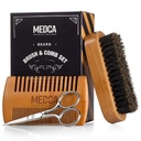 Wooden Beard and Comb Set for Men - Perfect for Beard Head Hair and Coustaches Men 's Grooming Kit for Styling, Appling Beard Oils and Balms for Better Hair Care Growth and impressive Hair Health