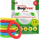 Mosquito Repellent Bracelet (10 Pack) Mosquito Repellent Brackets for Dewasa dan Anak-Anak - Premium DEET Free Bands - 10 Multicolor Bands - Individually Wrapped