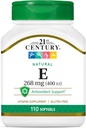 21 Century E 400 I.U. Natural (D-Alpha) Softgels, 110-Count