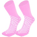 HCS None-Slip Hospital Socks dengan Grips for Women & Men (6 Pairs) - 360 All- Around Tread Non-Slip Sock untuk Sederly / Seniors - Hospital Grip Socks, Fall Risk Pairs Slippers (Pink, Reguler)