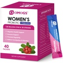 OMOGS Women 's Probiotic, 120-Milyar-CFU, 18 Strains, dengan 3 Pregren dan Cranberry Extract, Bantuan untuk Imune Booster, Kesehatan Digetical, Kesehatan Gut Kesehatan dan Kesehatan Vaginal