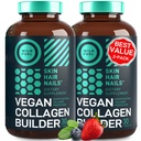 Tablet Vegan Collagen Booster - Cruelty-Free Vegan Collagen Suplemen - Biotin, Organik Superfood, Tanaman Based Collagen Vitamin for Skin, Nails - 2- Pack, 60 Vegeterian Collagen Boost Pills