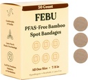 PFAS Free Bandages for Scrapes & Cuts & 4; Fleksible Fabric Bandage; Fully Compostable, Latex Free Bandage 124; 50 Count Spot