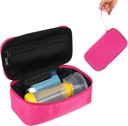 Beautyflier Travel Case Carrying for Portable Nebulizer, Inhaler Spacer for Kids and Adults, Inhaler Holder Astma Carrying Bag with Mesh Pocket for Medicine and Other Essentials, Pink (Case Only)