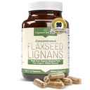 Lignans For Life Flaxseed Lignans for Dogs & People - Organic Flaxseed Suplemen Hormone, 15mg 90 Capsules, Flax Semed for Dogs & Women, High- Fiber