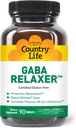 Country Life GABA Relaxer - 90 Tablet 126; Rapid Remula untuk Relaksasi, Stress & Sleep Dukung 124; Dengan GABA, Amino Acids & B Vitamin 124; Sertifikasi Vegan, Gluten- Free, Non-GMO