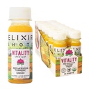 Elixir Shots, Vitality Immunity Shot with 100% Organic Ingredictions, Cold- Menekan Red Hawaiian Turmeric, Peru Ginger, Pineapple and Black Pepper, No Sugar or Articial Addenives, 12 Pack