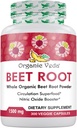 Vada Veda Root Capsules 1500mg - 300 Beet Root Powder Capsules dengan Nitrate Kekuatan Tinggi untuk mendukung Sirkulasi, Nitric Oxide, Energi, Endurance & Stamina - Non-GMO & Gluten- Bebas