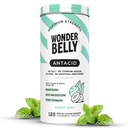 Wonderbelly Antax, Effective Heartburn dan Instant Acid Intervention Intervention Internation, Extra Strength Chewable Tablet, 1000 mg Calcium Carbonate, No Talc or Dye, Sweet Mint, 120 Count