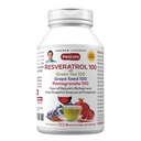 ANDREW LESSMAN Resveratbol- 100 dengan Teh Hijau 100 Grape Benih 100 Preneate 100mg - 60 Kapsul - Empat Kuat, Pelindung Anti- oxidant.