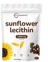 Mikro Ingredients Sunflower Leethin 1.600mg Per Serving, 300 Softgeels 124; Sustably Farable Sumber, Cold Press, Rich in Foshhatidyl Choline 124; Lactation Suplemen * O24; Soy Free, Non-GMO