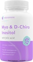 Myo- Inositol & D-Chiro Inositol Blend with 100% of Daily Folate - 40: 1 Physiological Rasio - Polycystic Ovary Syndrome (PCOS), Hormonal Saldo dan Ovarian Dukung 120 Capsules