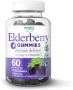 Elderberry Gummies dengan Vitamin C dan Zinc - Hamilune Booster Elderberry Gummies Untuk Dewasa dan Anak - Vegan Natural Ingredicultation Support (60 Gummies)