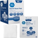 MED PRIDE Sterile Gauze Dressing Pads, 12 Ply Sangat Absorbend Cotton, Individually Wrapped, Non Stick, Removal Painless (3x3 Inch (Paket 100))