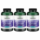 Swanson Magnesium Lactate - Mineral Suplemen Pemotoran Otot dan Dukungan Kesehatan Tulang - Lactoe- Free Lactate Bentuk Mineral Lembut - (120 Kasules, 84mg Masing-masing) 3 Pack