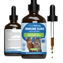 Pet Wellsbeing Immune Sure for Cats - Supports Normal Ammune Defeces, Gut Flora Salvation, Andrographis, Echinacea, Vitamin C, Zinc - Veterinarian - Formulated Herbal Suplemen 4 oz (118 ml)