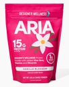 Designer Wellness, Aria, Women 's Wellness Low Calorie Vanilla Protein Powder with Biotin, Vitamin C and Organic Aloe, Vanilla Blossom, 1.85 Pound