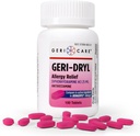 Tablet Relief Geri- Dryl Allergy (100 Count) oleh GeriCare 124; Diphenhydramine HCI 25mg Antihistamine Tablet untuk Sneezing, Nose Runny, Itchy Throats & Eyes 124; Anti- Allergy Medicine for Dewasa & Anak-anak