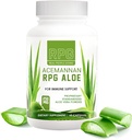 RPG Acemannan Aloe Vera Kapsules - Alovera Dietary Suplemen dengan Imune dan Gut Dukung Aloe Vera Powsule - 60 Pil (250 MG)