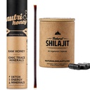 NATURAL SHILAJIT Capsules (1-2 Bulan Suply): 124; 60 Count & Shilajit Honey Sticks Rex dengan Raw Honey (30 Tongkat)