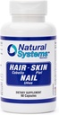 Skin dan Nails Suplemen rambut 60 kapsule oleh Natural System - Kuat Nails dan Rambut Tumbuh Vitamin untuk Perempuan dan Pria - Biotin Nails Rambut Skin dan Nails Vitamin - Vitamin Pelindung Skin