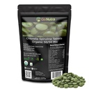Go Nutra Organic Spirulina Chlorella Tablet 50 / 50 Blend 124; Nutrient Deceful Superfood - Vegan Protein, Chlorophill, Enzymes 124; 500mg Setiap Chlorella Spirulina Tablet, 720 Count, 4 Bulan Suppply