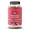 Glow Prenatal Vitamin for Women - 20- in- 1 Vital Nutrients for Heally Pregnancy and Fetal Development - Folic Acid & Vegan DHA For Baby 's Growth & A Comfortable Pregnancy - 60 Nashing Capsules