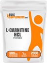 BulkSuplements.com L- Carnitine HCI Powder - Carnitine Suplemen, Powder Carnitine, L- Carnitine 500mg - Tanpa rasa & Gluten Bebas, 500mg per Serving, 1kg (Paket 1) (Paket 1)