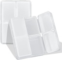 FYY Daily Pill Organizer, 7 Comparts Pill Case Travel Pill Organizer, [Folding Design] Pill Box for Purse Pocket to Hold Vitamin, Cod Liver Oil, Suplemen dan Medication- Clear