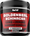 Goldenseal Root Capsule dengan Echinacea, Panax Ginseng Root, Kompleks Dukungan Immune sebagai Elderberry, Bulb Basik - 60 Capsules Kesehatan, Keseimbangan Tubuh & Lebih - Goldenseal Root Powder