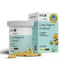 resB Lung Dukung Tambahan Probiotic - Lung Health Suplement for Smokers, Gut Health, Imune & Digetical Dues, Respiratory Care, Holy Basil & Turmeric, Clinical Tristled - 60 Kapsul