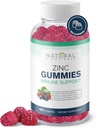 Dukungan Ammunitas Potensi Tinggi Zinc, Kesehatan Skin, Antioksidant, Suplemen Kebal Harian untuk Dewasa, Vegan, Gluten- Bebas, Non-GMO, Gummies Citrat Chewable Zinc, 180