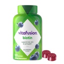vitafusion Extra Power Biotin Gummy Vitamin, Berry Flavored, 5.000 mcg Biotin Vitamin, nomor 1 Amerika Gummy Vitamin Brand, 50 Hari Supply, 100 Count (packing mungkin bervariasi)