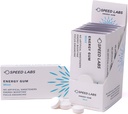 Speed Labs Mint Natural Caffeine Energy Gum 25mg Caffeine, Taurine, B Vitamin Per Piece, 48 Pieces (6 Paket 8) Sugar Free, Zero Calories, Alami Sweetened, Gluten Free
