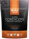 Super Greens Daily Greens Superfood Powder - Certified USDA Organic Green Pounder w / 20 + Whole Foods, Spirulina Powder, Wheat & Barley Grass - Prograce, Fiber & Enzymes - Cordyceps, 30 Pelayan